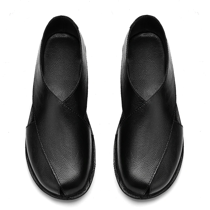 Everyday men's slip-on sandals, open-toe, with a comfortable crossover design for summer.