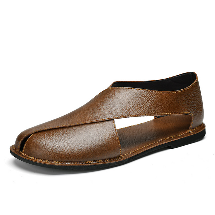 Warm weather men's comfort sandals, open-toe design, great for beach and everyday use.