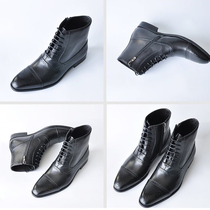 Elegant men's dress boots, ideal for professional attire, business casual, or comfortable everyday stylish footwear.