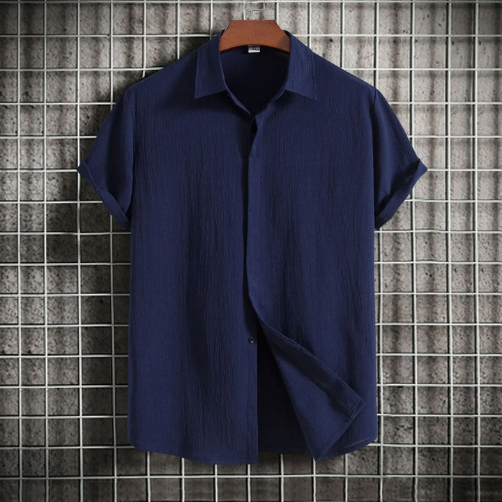 Men's business casual button-down shirt, long sleeve, ideal for office or smart events.