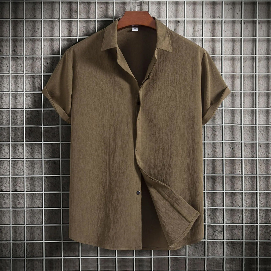 Men's formal long sleeve button-down shirt, elegant and perfect for special occasions.