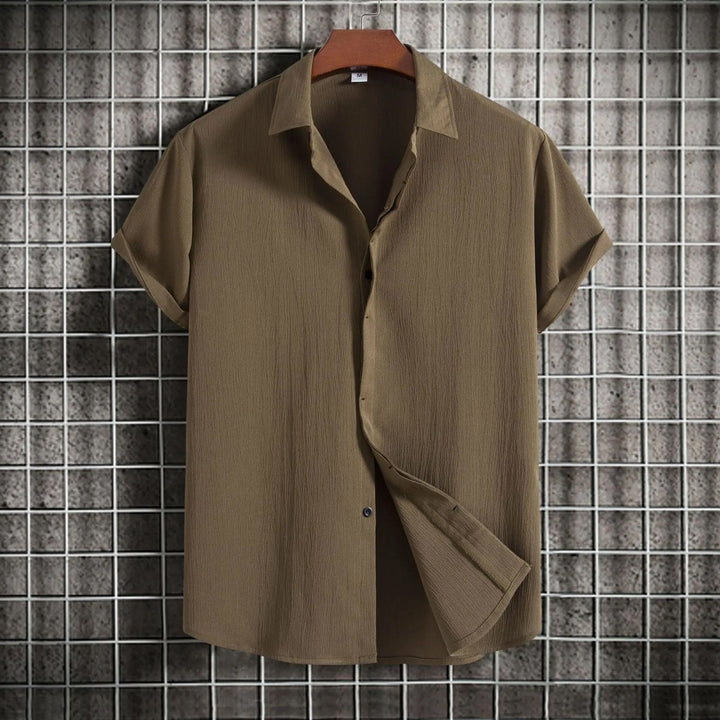 Men's formal long sleeve button-down shirt, elegant and perfect for special occasions.