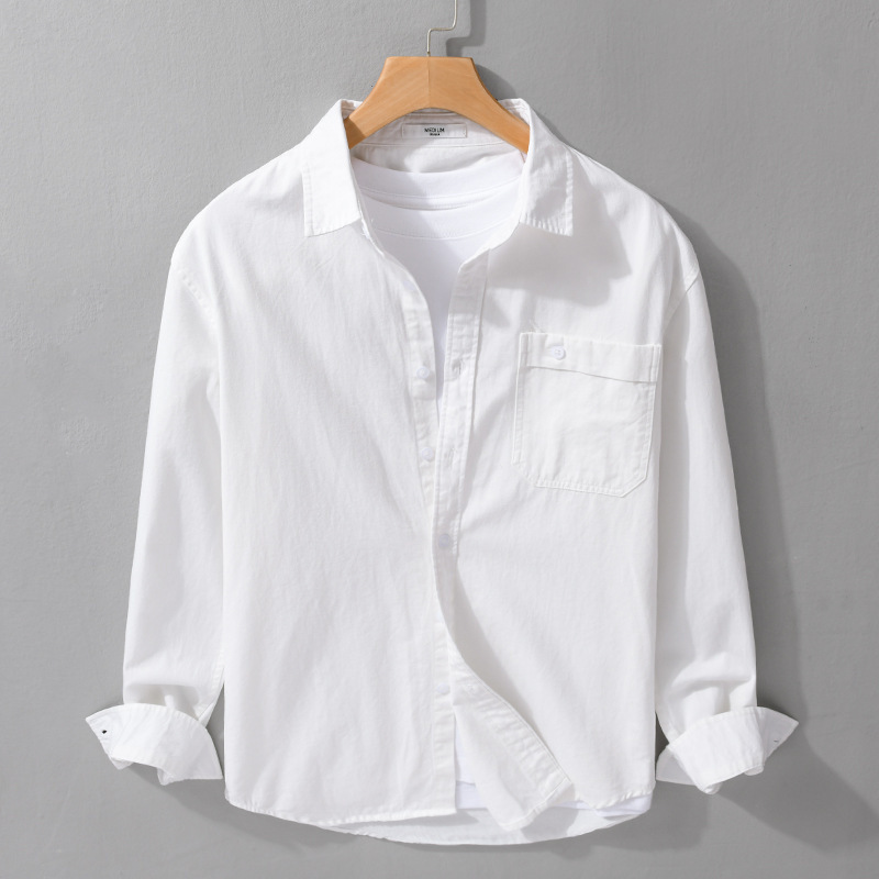 Effortless men's casual button-front shirt. Relaxed fit for comfort, stylish long sleeve design for versatility.