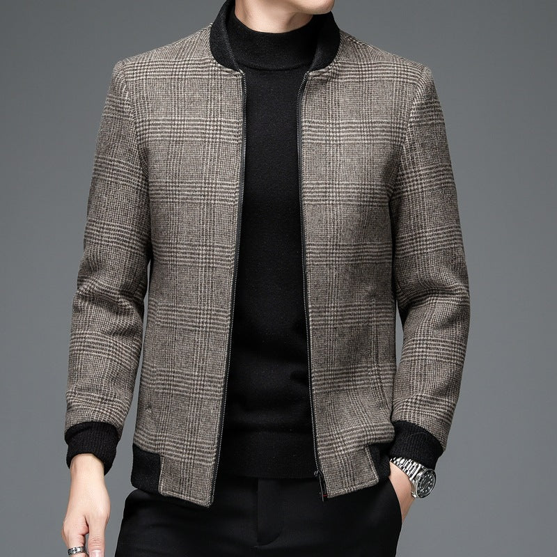 Men's stylish camel comfort jacket, perfect for smart casual everyday wear. Tailored fit outerwear.