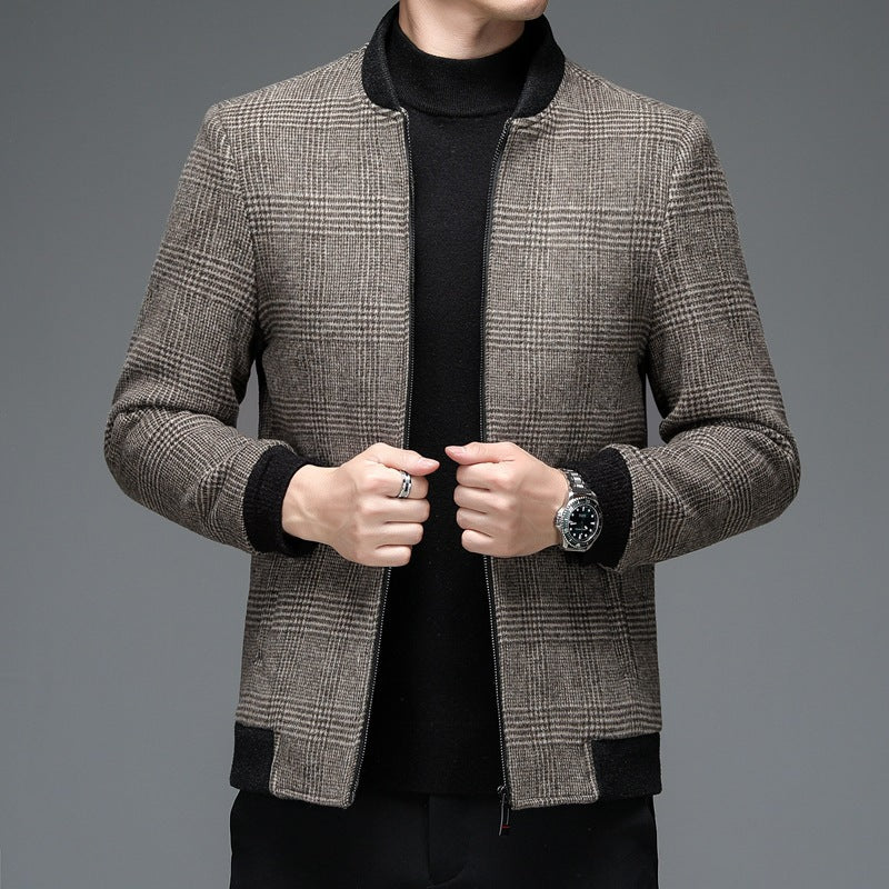 Men's tailored fit comfort jacket in camel. Stylish outerwear for smart casual and everyday fashion.