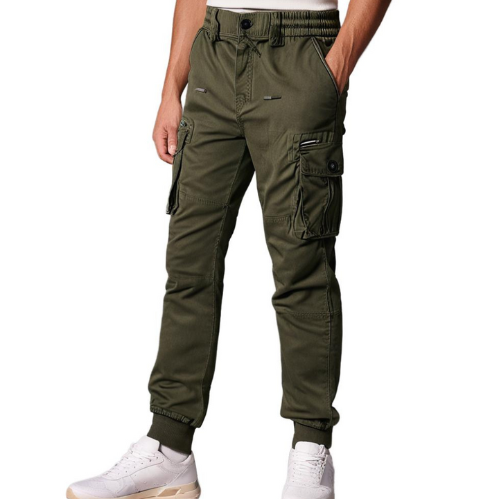 Functional men's cargo joggers, offering ample storage & a relaxed, active fit.