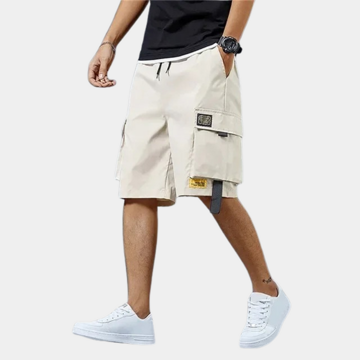 Versatile men's casual cargo shorts, combining trendy style with practical utility for summer excursions.