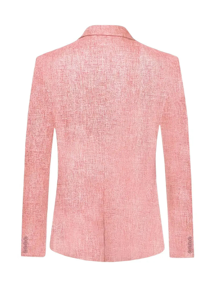 Light blue men's casual blazer. Modern lightweight jacket perfect for spring smart-casual outfits.