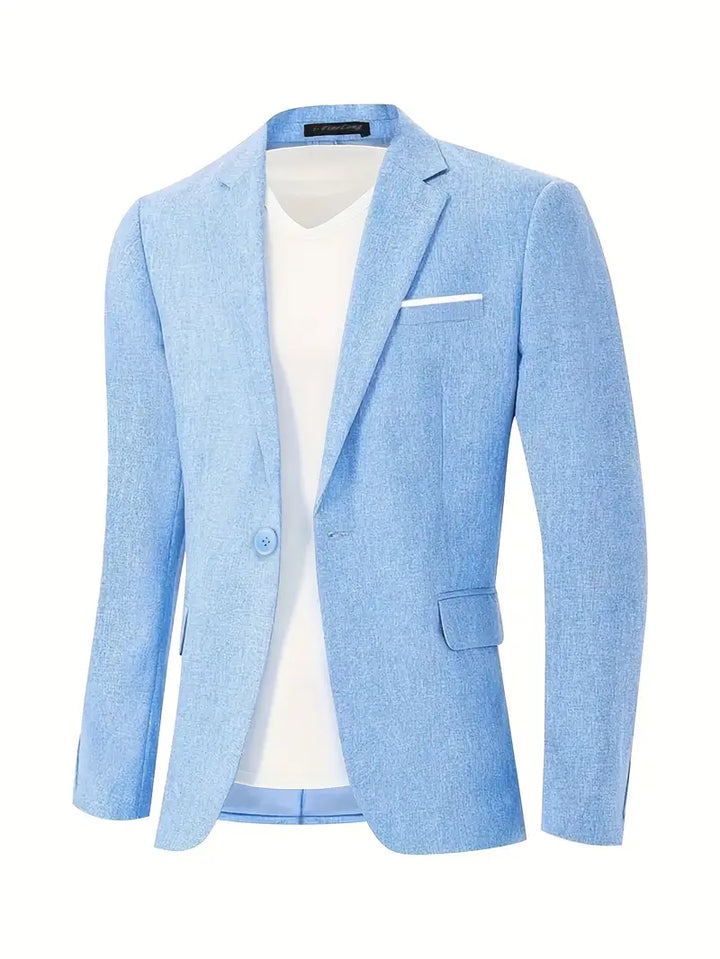 Stylish men's lightweight casual blazer jacket. Perfect for versatile smart-casual spring & summer outfits.