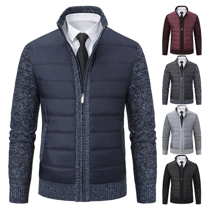 Man in a MetroCraft men's stylish casual vest, walking. Modern fashion outerwear, ideal for versatile layering.