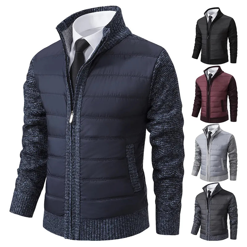 Close-up of a stylish MetroCraft men's casual vest fabric. Quality outerwear for modern men's layering fashion.
