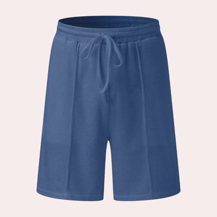 Man wearing Luca men's two-piece casual wear lounge set, perfect for summer