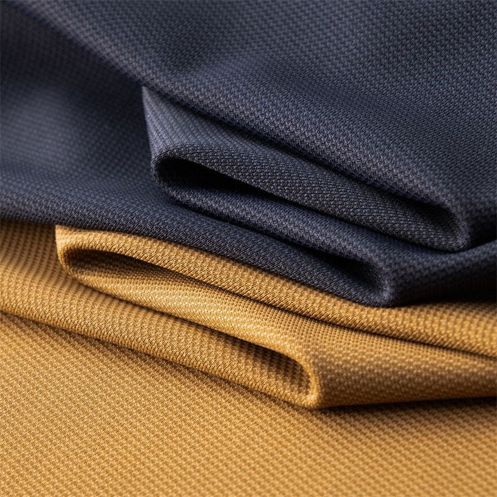 Travel-ready men's polo & tailored pants matching set. Comfortable, versatile two-piece outfit for effortless style on the go.