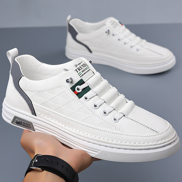 Black mens stylish comfort sneakers, cushioned sole for all-day support & daily wear.