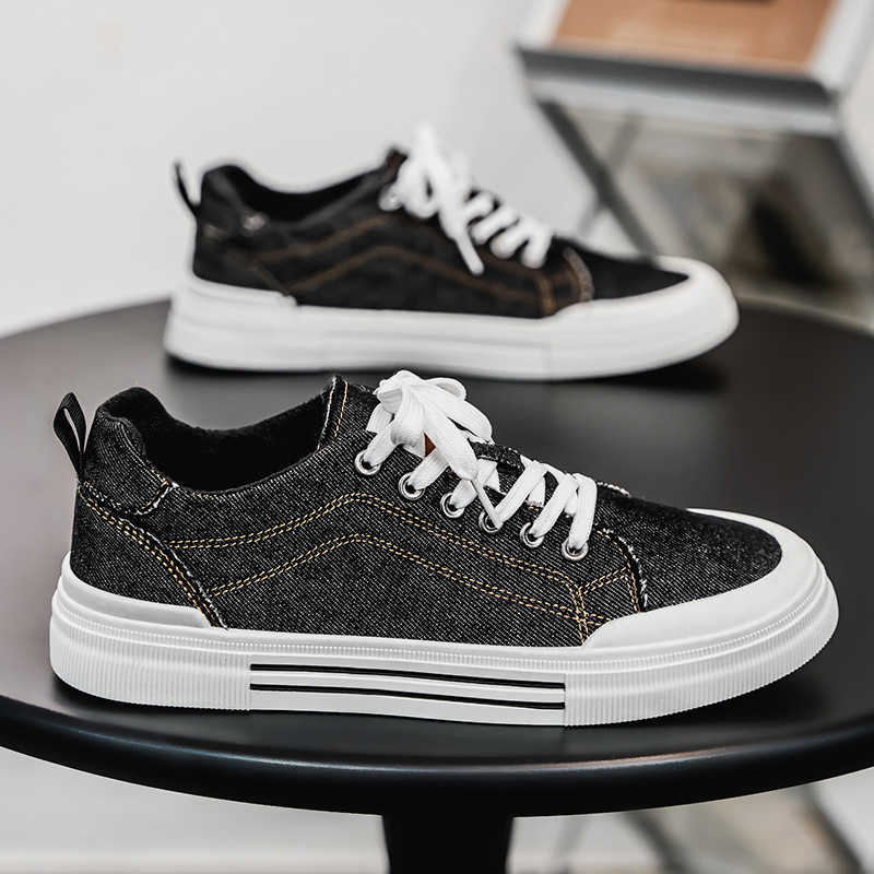 Fashion-forward men's denim sneakers, essential for modern street style & comfort.