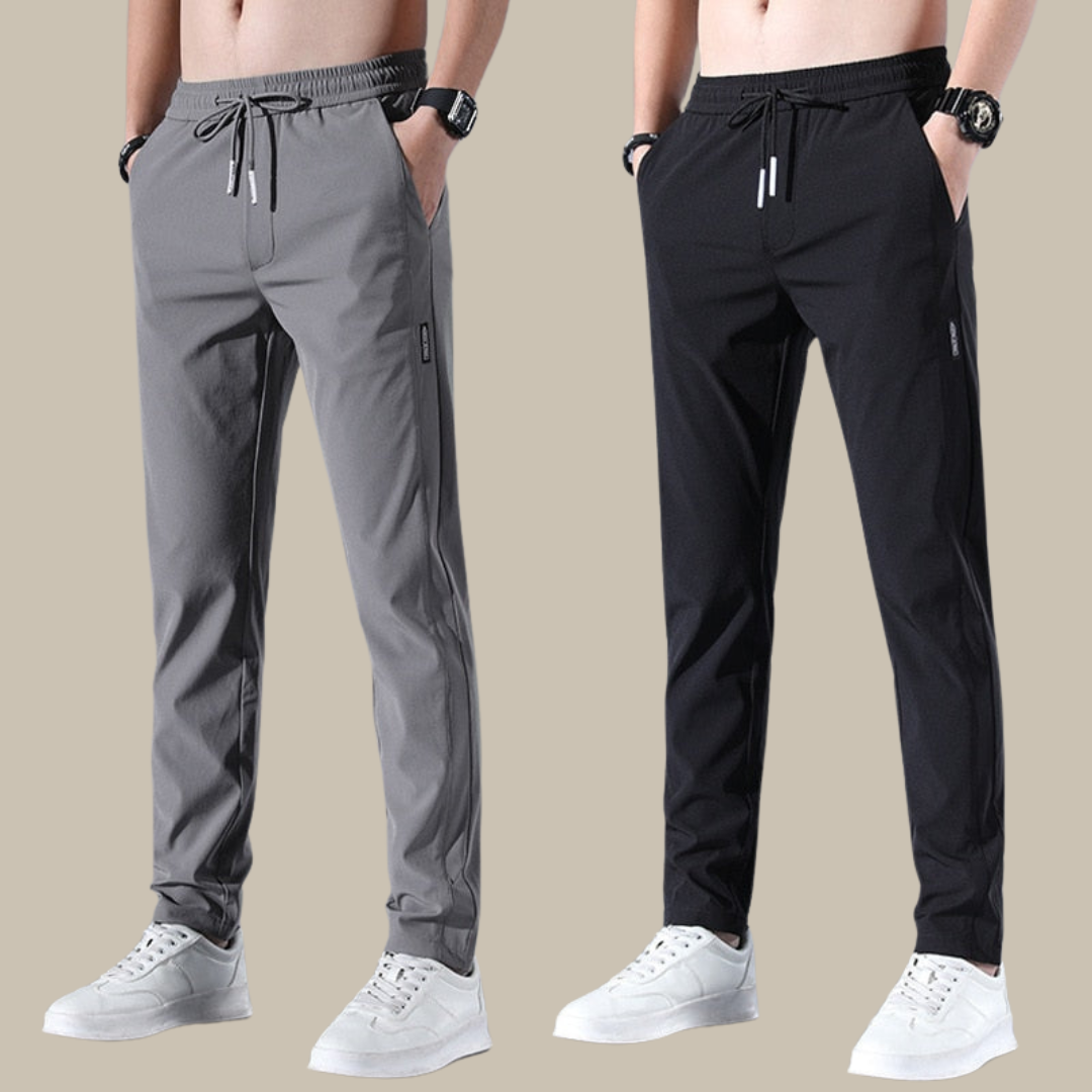 Men's Stylish EliteFlex Chino Trousers, regular-fit stretch for comfort & a sleek look.