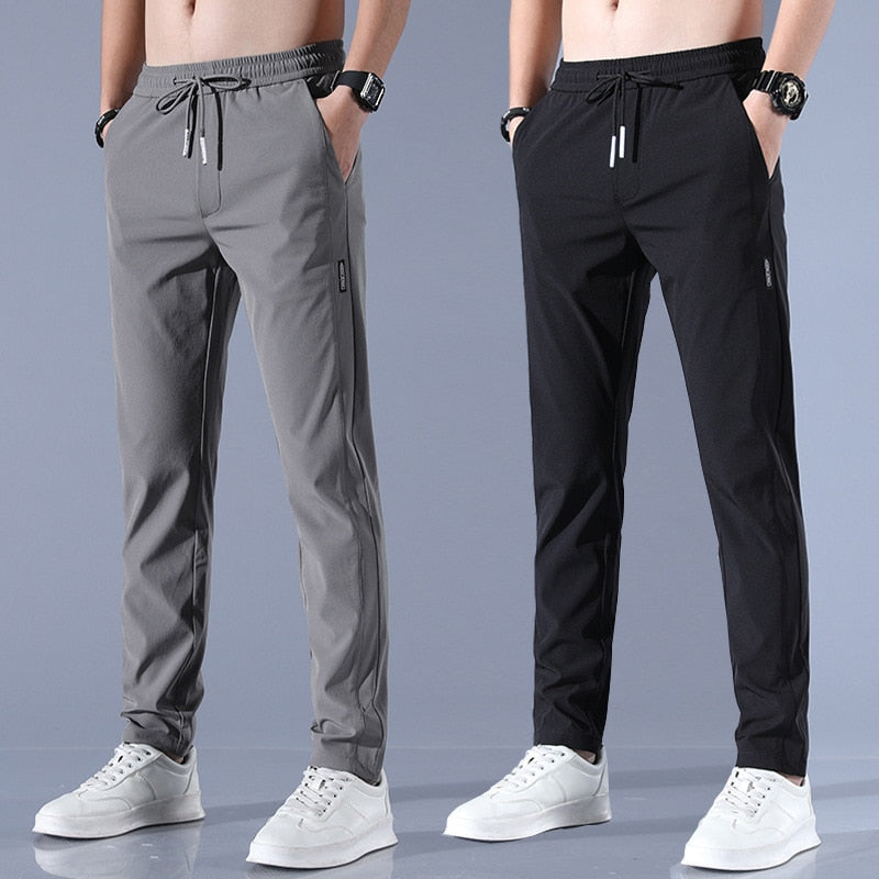 Versatile men's EliteFlex stretch chino trousers, perfect for business casual or everyday comfort.