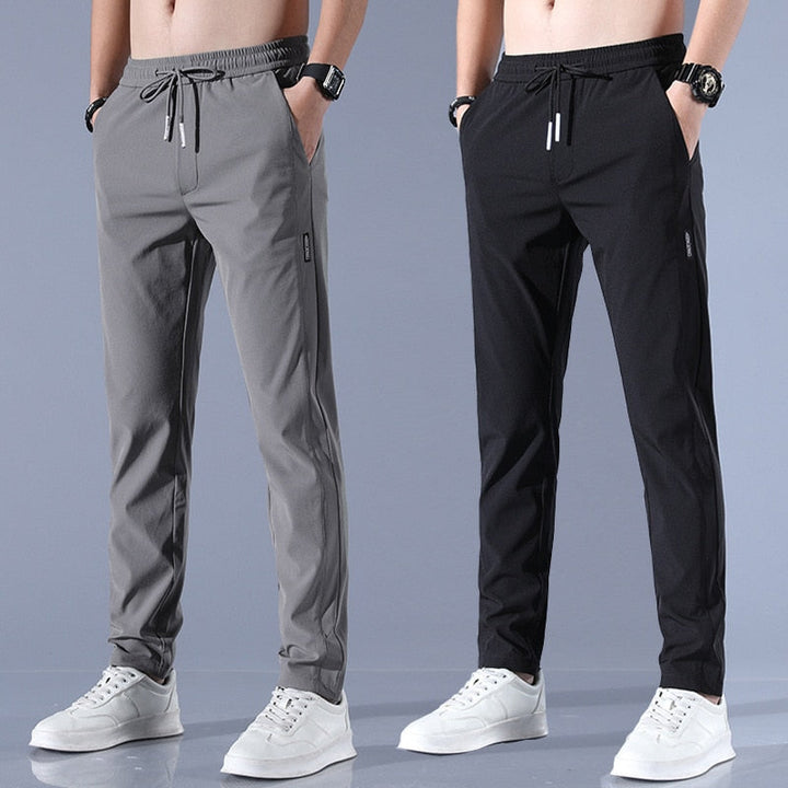 Versatile men's EliteFlex stretch chino trousers, perfect for business casual or everyday comfort.