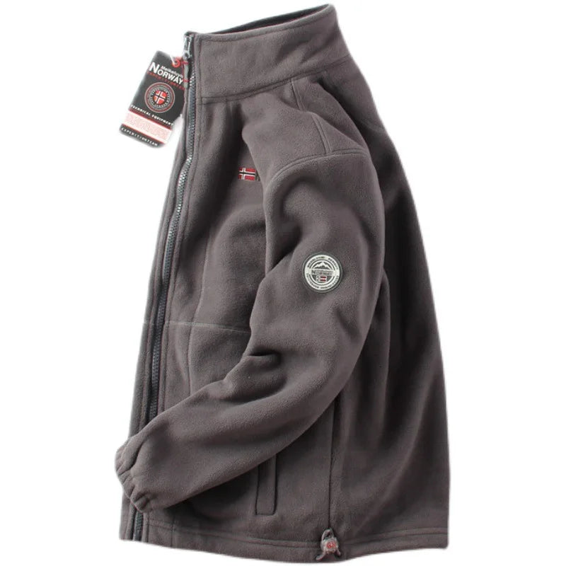 Comfortable & durable men's winter jacket with full zip, essential for cold weather style.