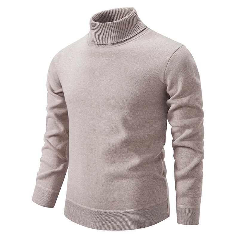 Elegant men's knitwear: a high-neck sweater designed for comfortable and versatile cold-weather layering.