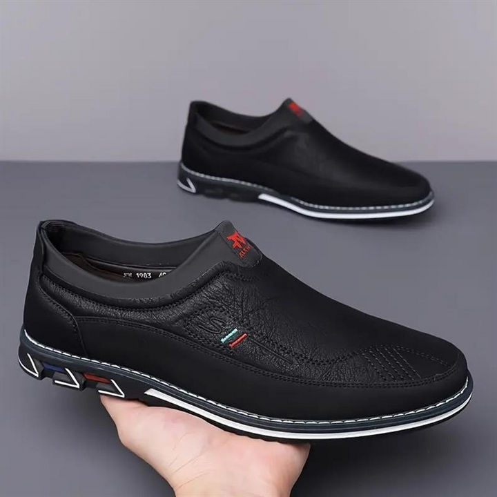Modern mens hybrid loafers, ultimate cushioned comfort in a convenient slip-on shoe.