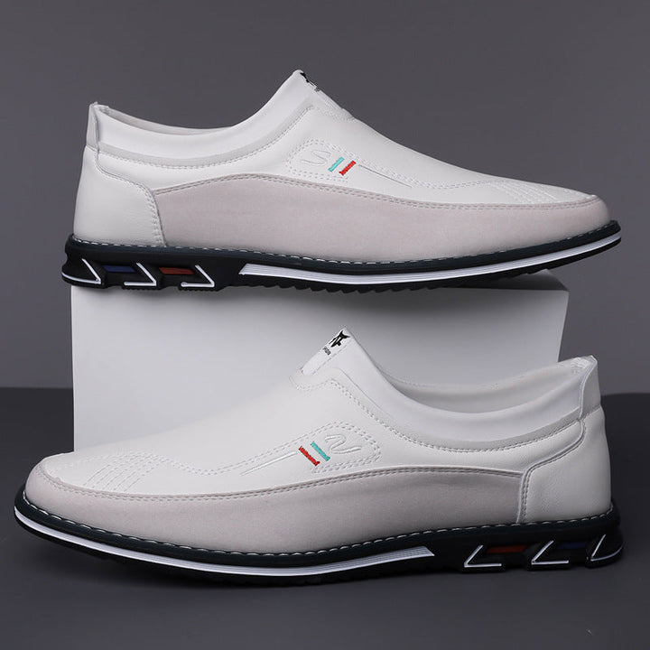 Mens cushioned slip-on hybrid loafers, ideal for versatile everyday wear and comfort.