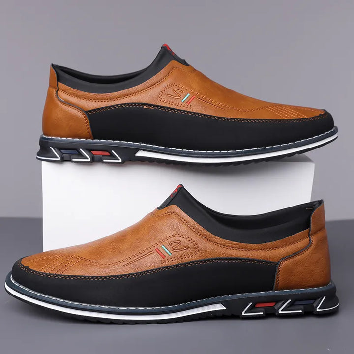 Classic men's slip-on hybrid loafers with cushioned comfort, perfect for casual shoes.