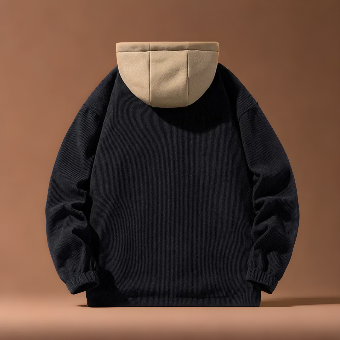 Stylish men's casual insulated jacket, a comfortable layering piece for winter and fall fashion.