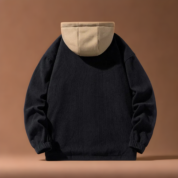 Stylish men's casual insulated jacket, a comfortable layering piece for winter and fall fashion.