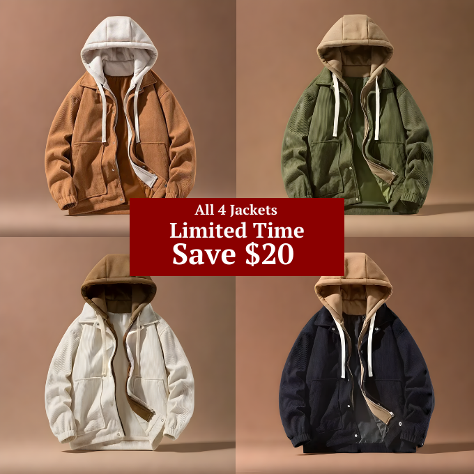 Practical men's insulated winter jacket, designed for cold weather protection & versatile everyday comfort.