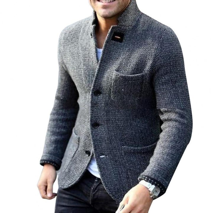 Sven men's knit button-up cardigan, a cozy and stylish sweater for a versatile fall/winter wardrobe.