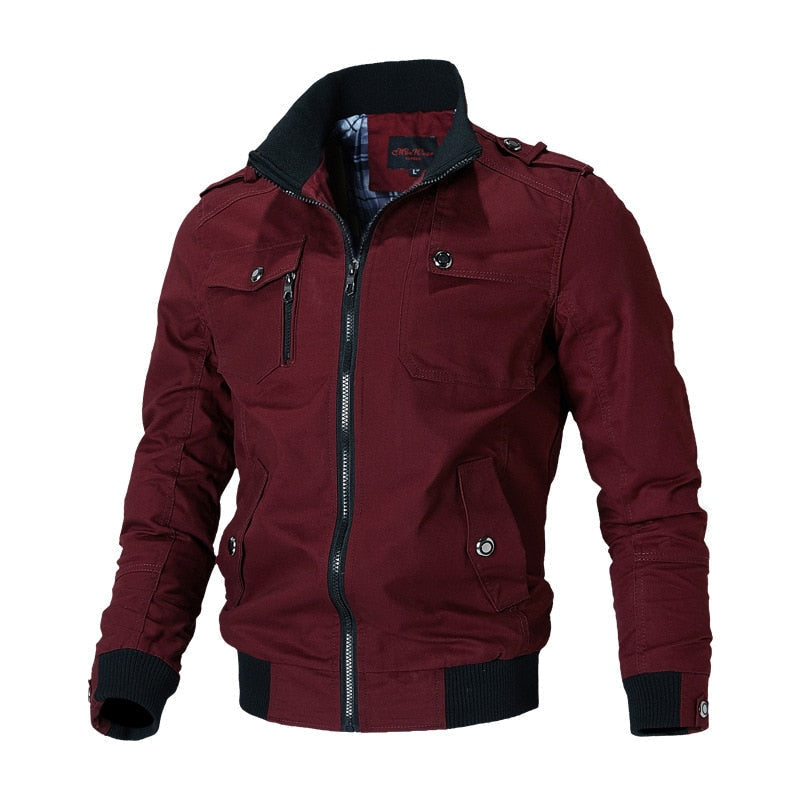 Men's casual bomber jacket, ideal stylish lightweight outerwear for spring and autumn fashion.