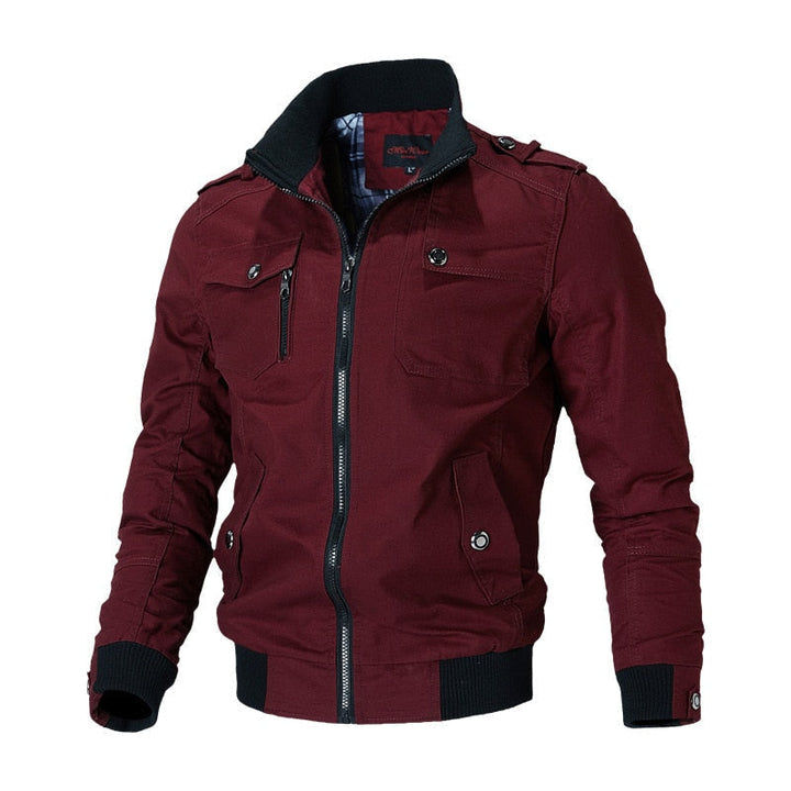 Men's casual bomber jacket, ideal stylish lightweight outerwear for spring and autumn fashion.