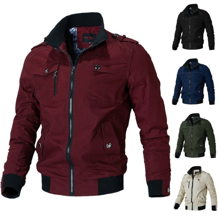 Men's stylish lightweight bomber jacket, essential casual outerwear for spring, fall, and everyday fashion.