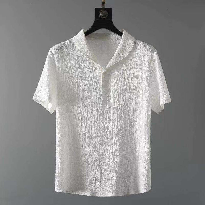 Breathable men's casual outfit. Lightweight summer matching set, perfect for relaxing at home.