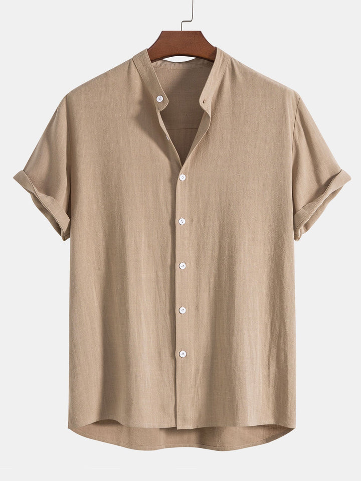 Antonio men's linen shirt & trousers set, a comfortable and stylish casual outfit for summer fashion.