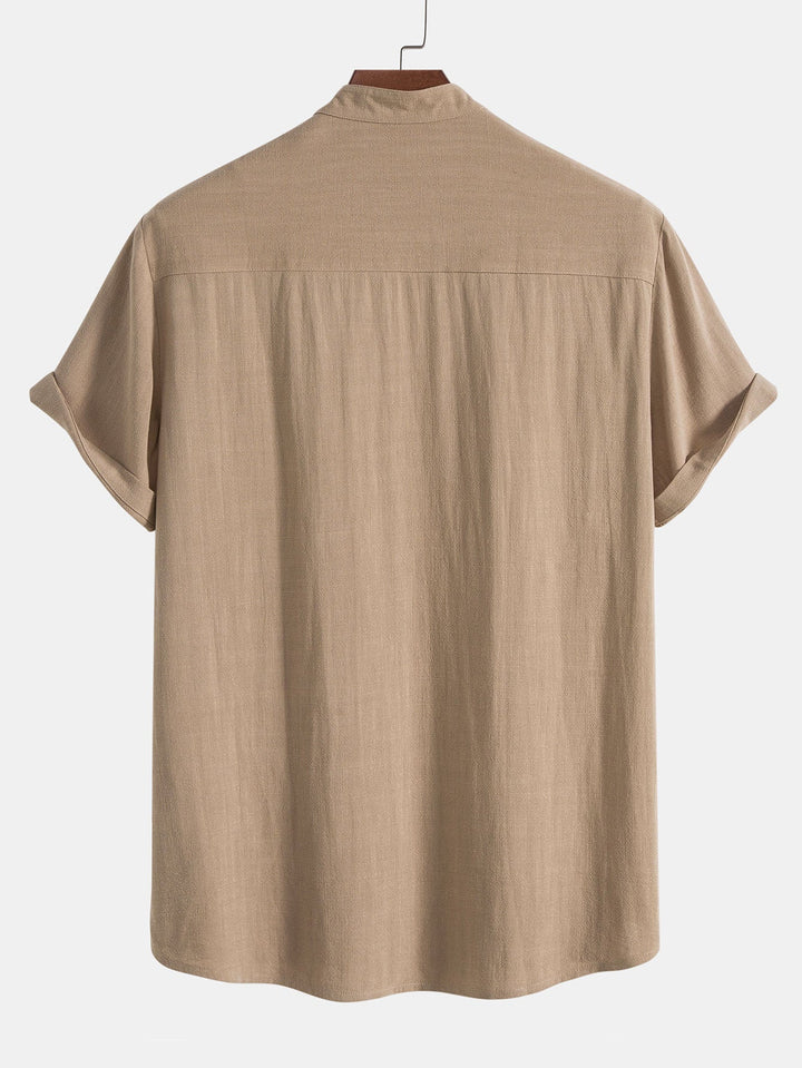 Men's casual linen shirt and trousers set, ready for warm weather and everyday comfort.