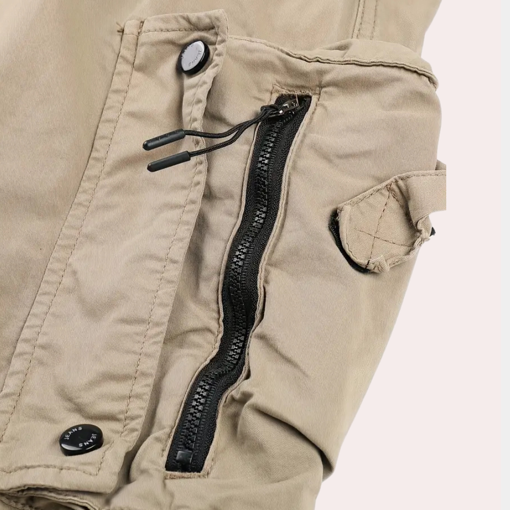 Comfortable men's cargo pants, perfect for everyday casual style. Durable polyester for utility & outdoors.