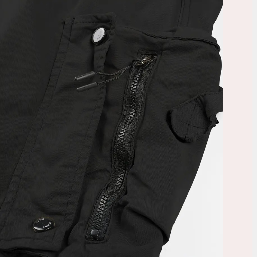 Durable polyester men's cargo pants, built for active wear & outdoor activities. Stylish and comfortable.