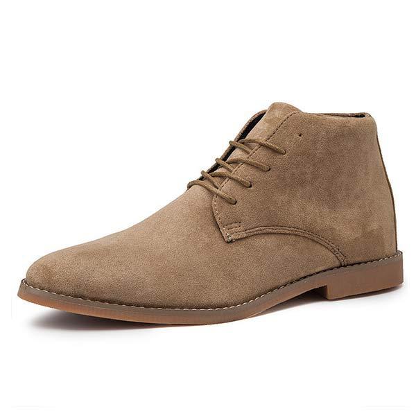 Men's stylish mid-high lace-up casual dress shoes for versatile wear.