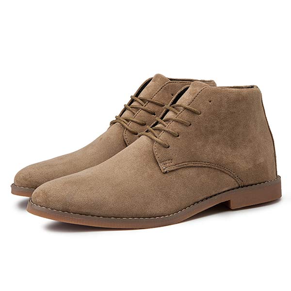 Comfortable men's lace-up mid-top shoes, ideal for versatile casual and dress wear.