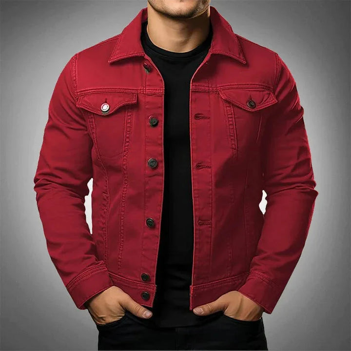 Men's stylish long-sleeve casual button jacket, multi-color, offering comfort and versatile everyday wear with pockets.