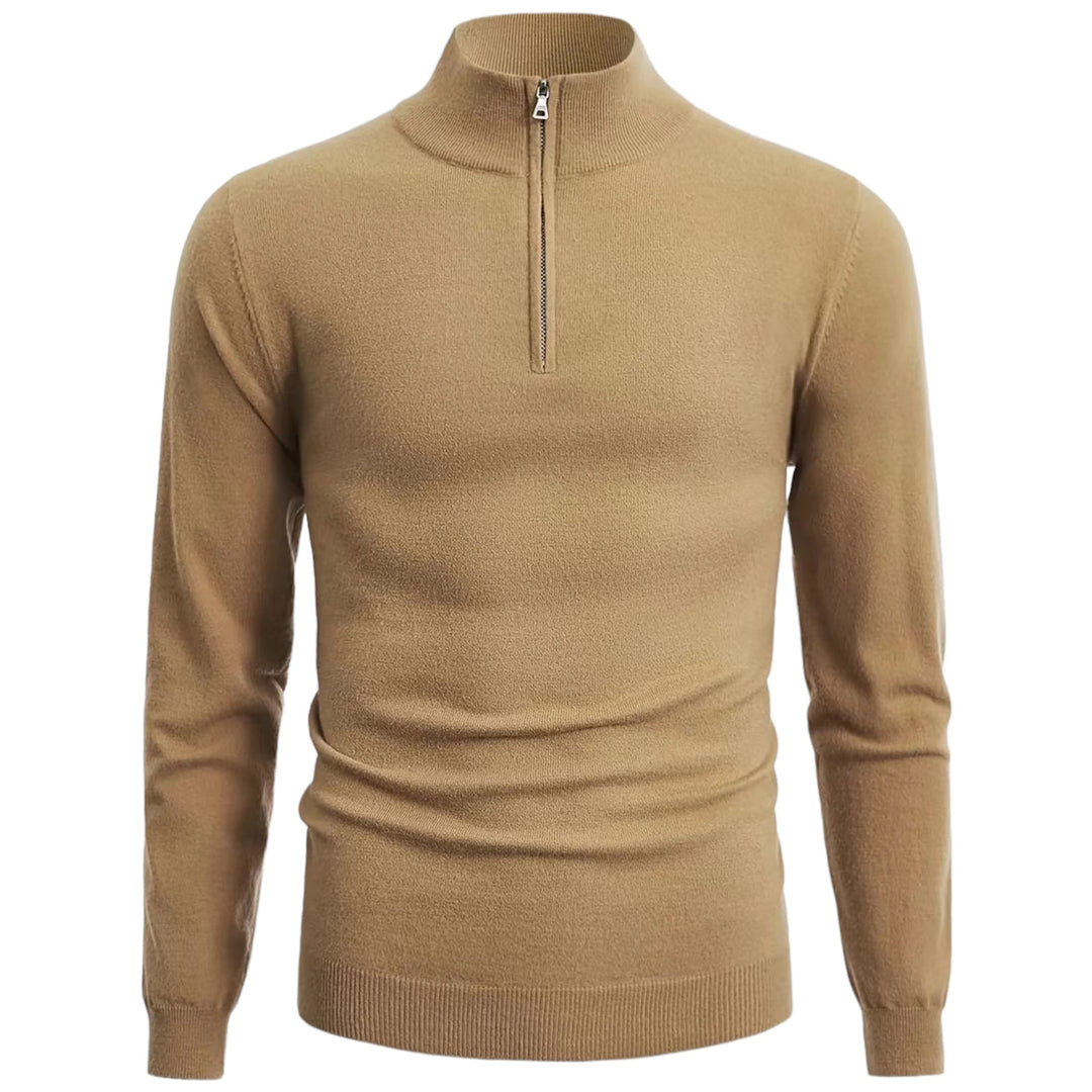 Men's stylish NordFlex half-zip sweater in a neutral color, perfect for casual wear and everyday comfort.