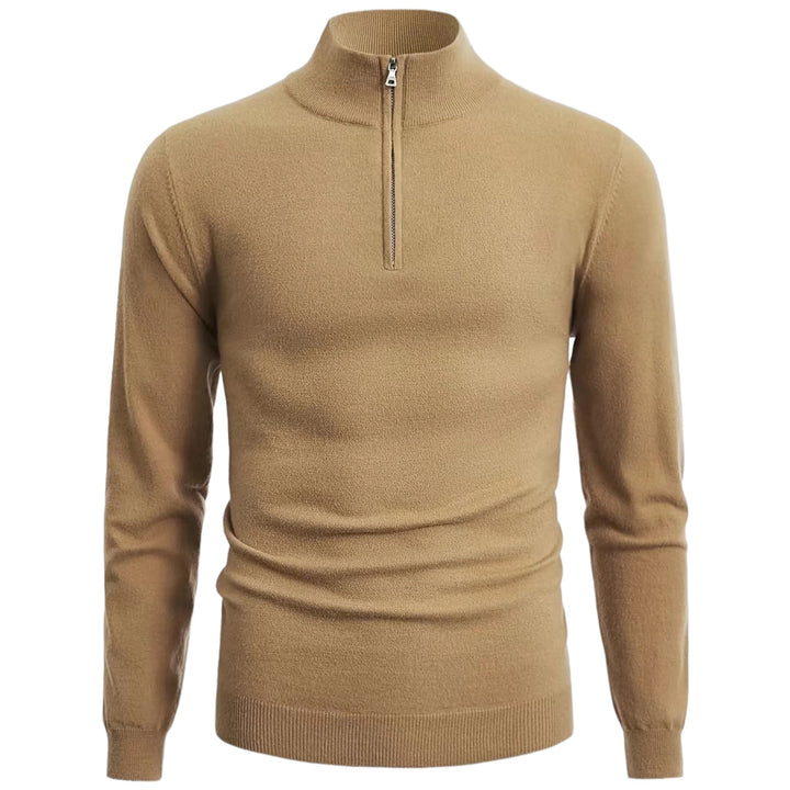 Men's stylish NordFlex half-zip sweater in a neutral color, perfect for casual wear and everyday comfort.