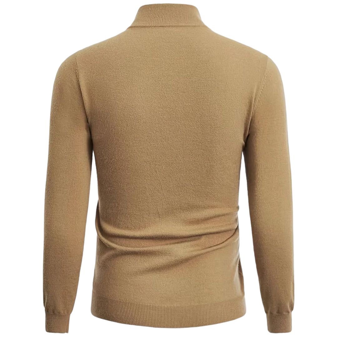 Versatile men's long sleeve half-zip pullover with collar neck, ideal for sporty style or casual men's fashion.