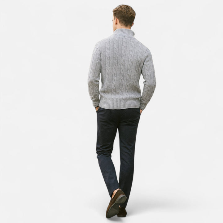 Versatile men's open-front cardigan, a stylish outerwear sweater for any occasion.