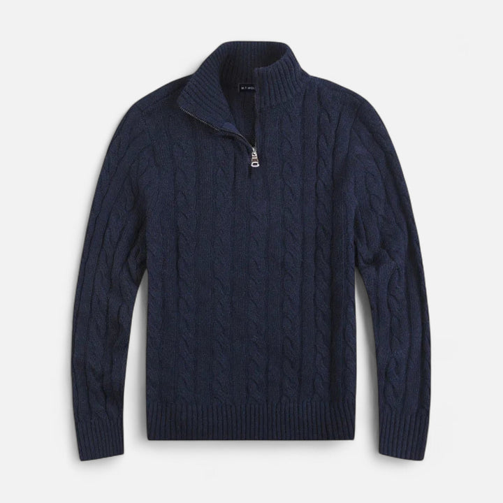 Men's open-front cardigan sweater with a contemporary stylish design.