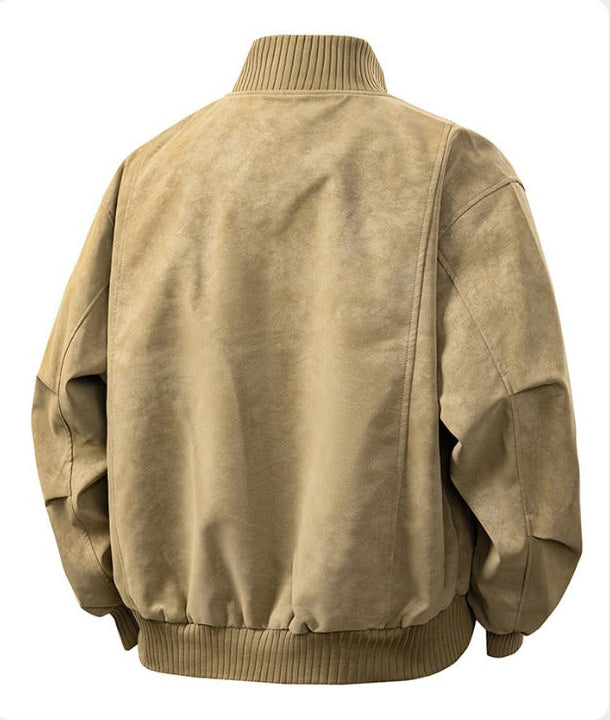 Fashionable men's oversized bomber jacket. A practical & stylish outerwear choice for streetwear.