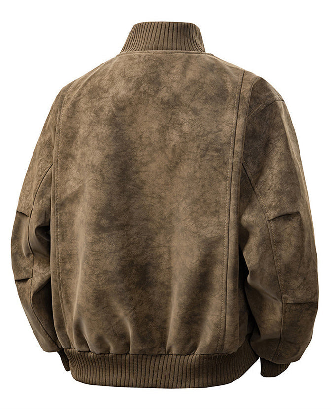 Durable men's oversized bomber jacket, excellent for versatile casual wear and streetwear.