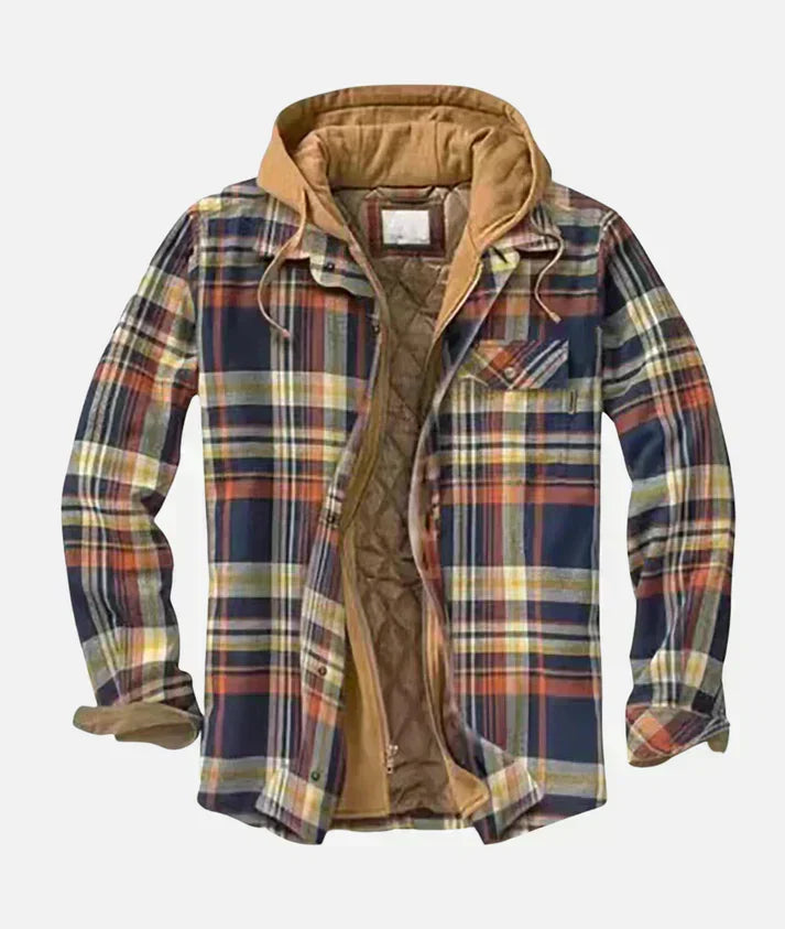 Versatile men's patchwork check vest. Casual style outerwear, perfect for layering and modern fashion.